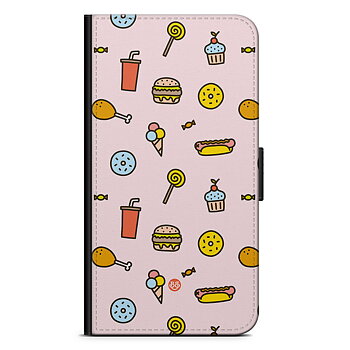 Motorola Moto E20 Wallet Case - Junk food Pattern