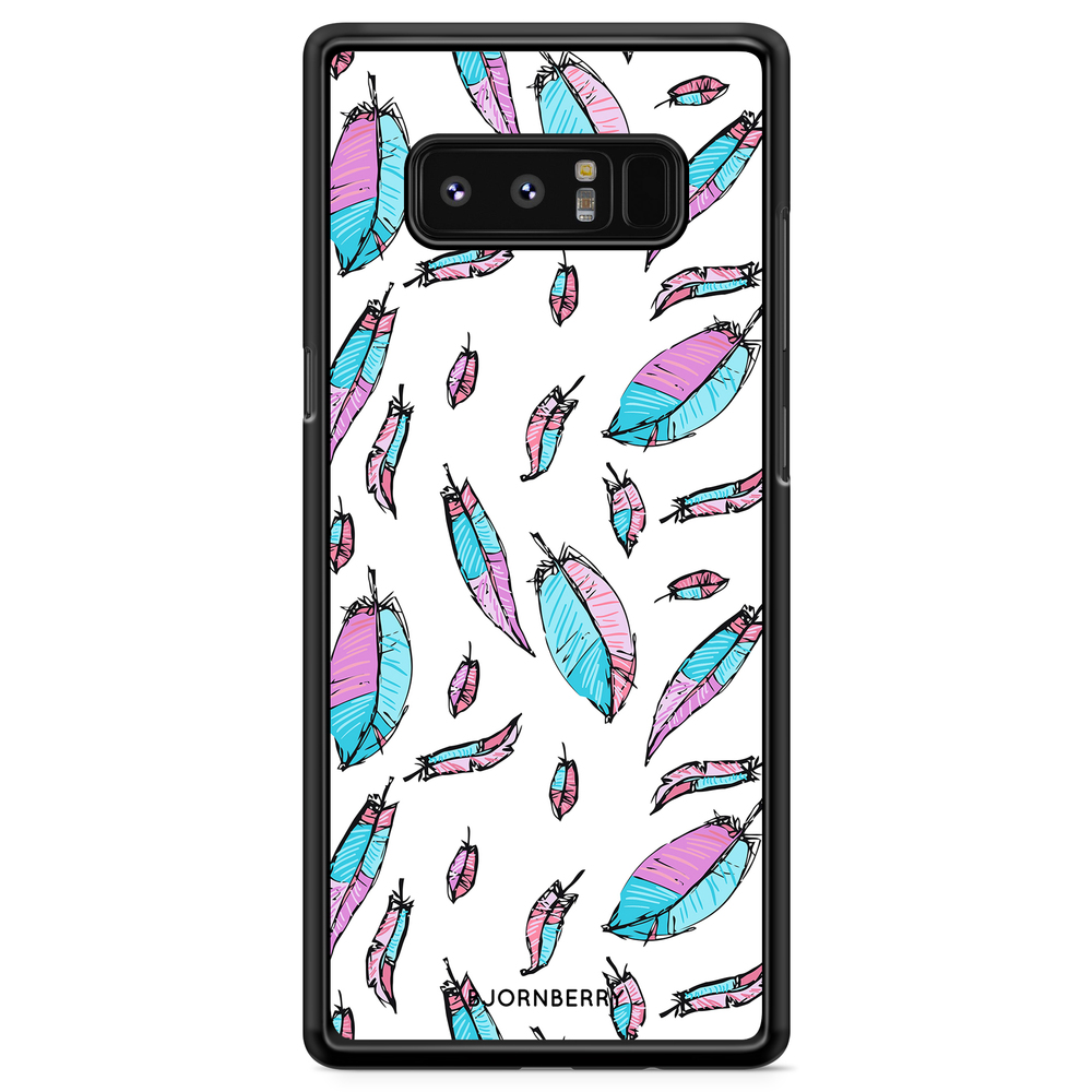 Samsung Galaxy Note 8 Case - Pink/Blue Feathers