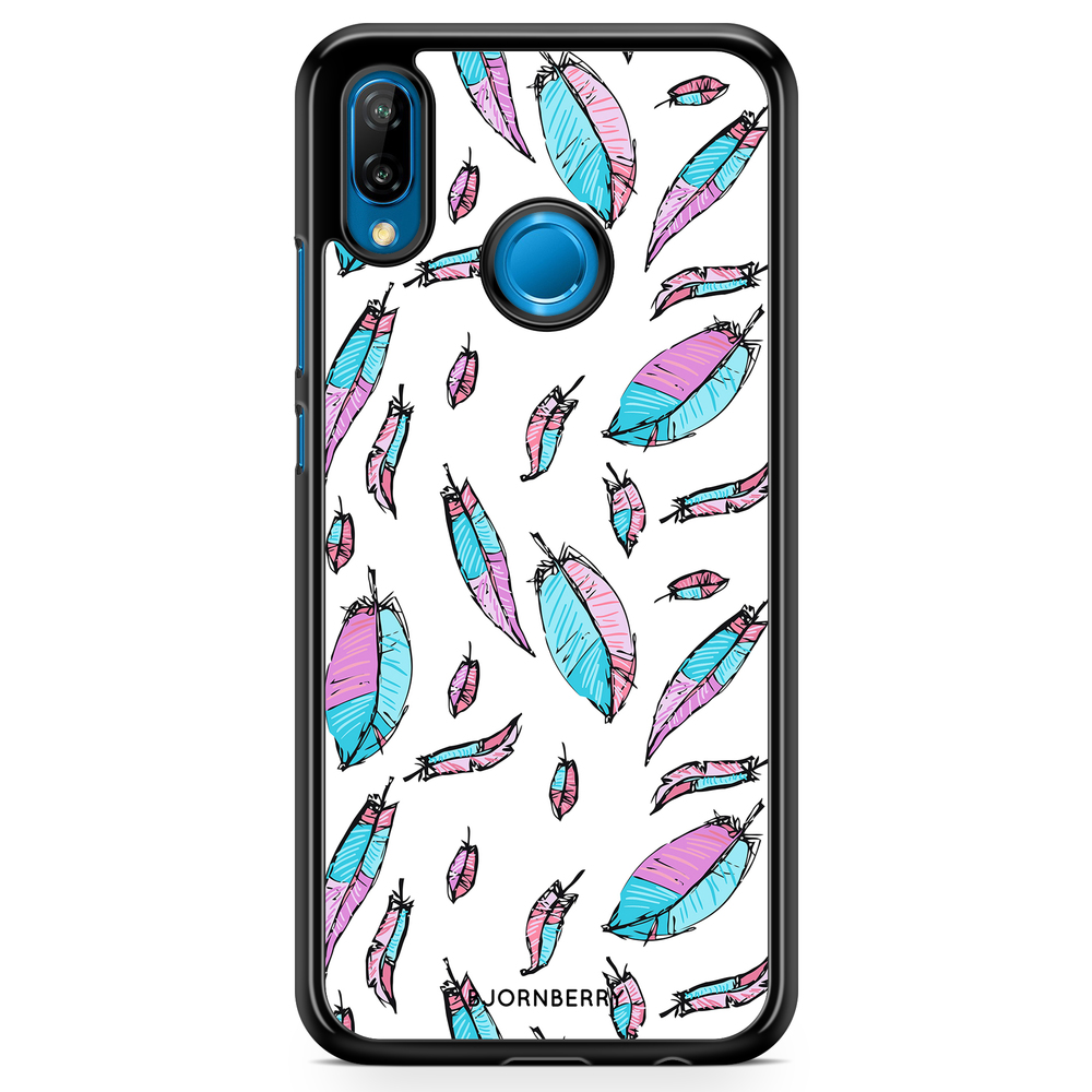Huawei P20 Lite Case - Pink/Blue Feathers
