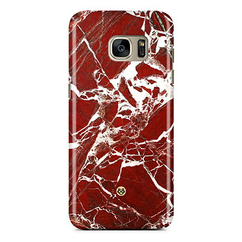 Samsung Galaxy S7 Edge Premium Skal - Red Marble