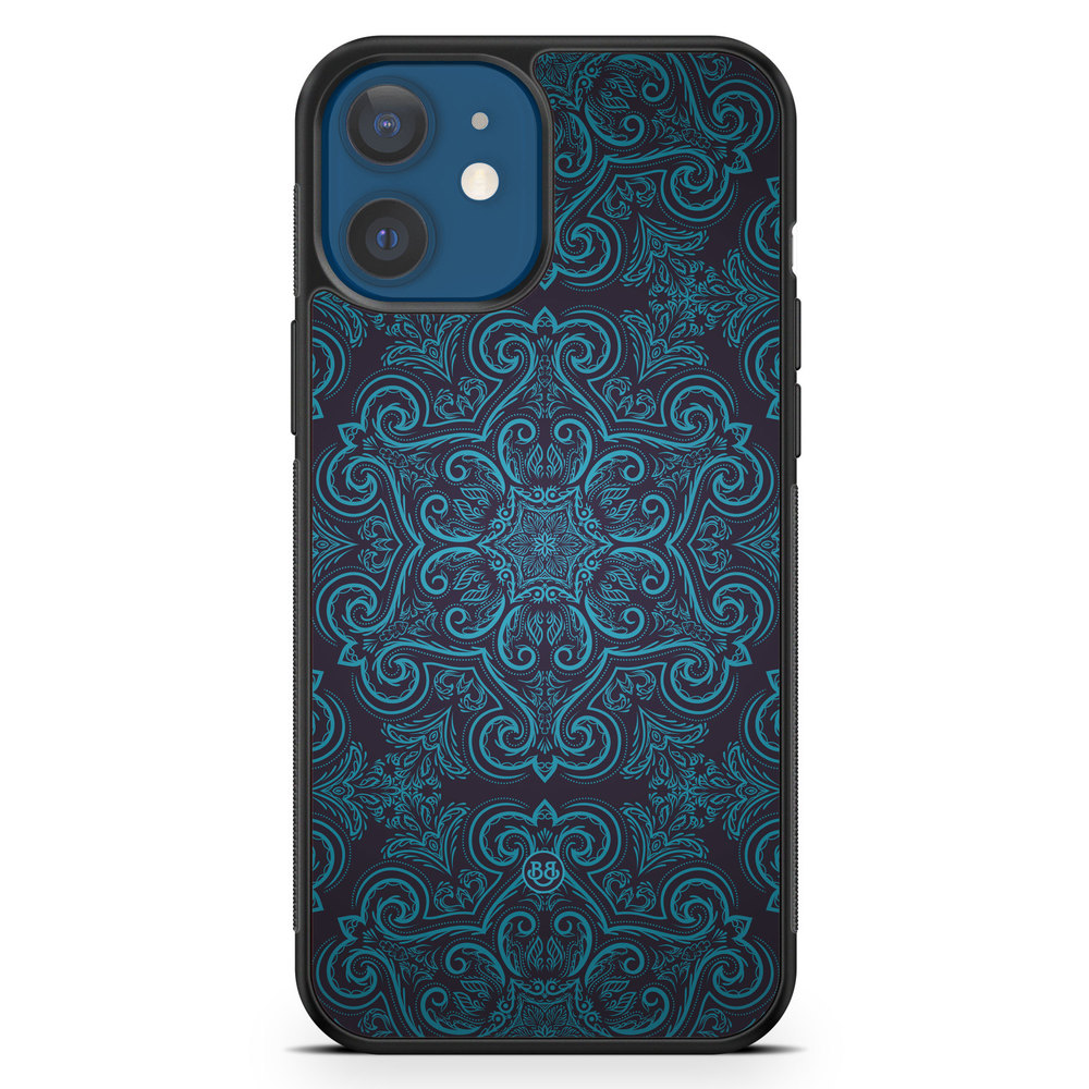 iPhone 12 Case - Blue Retro Pattern