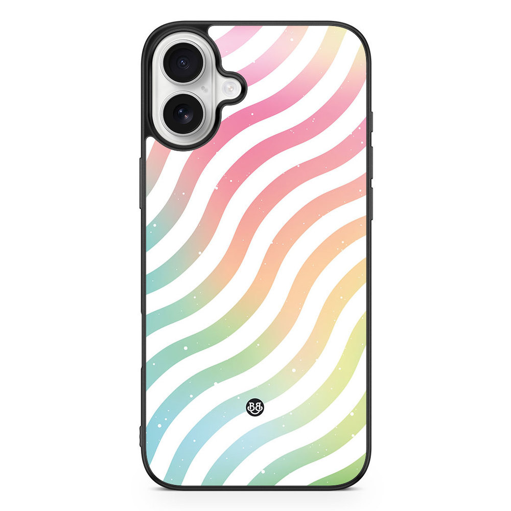 iPhone 16 Plus Case - Wavy Rainbow