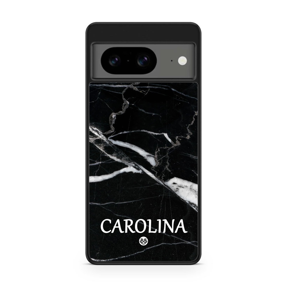 Google Pixel 8 Custom Skal - Black Marble Name