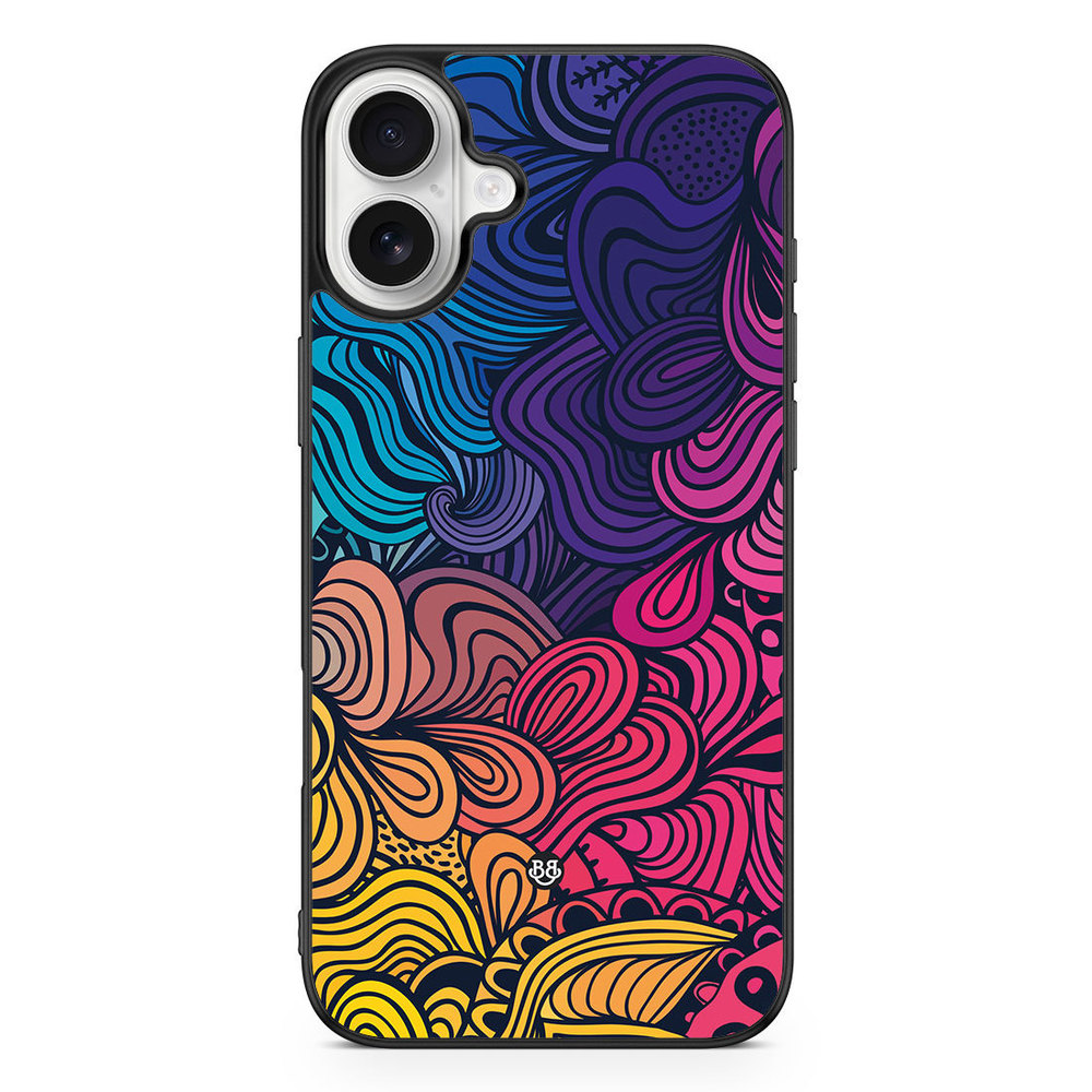 iPhone 16 Plus Case - Retro Flowers