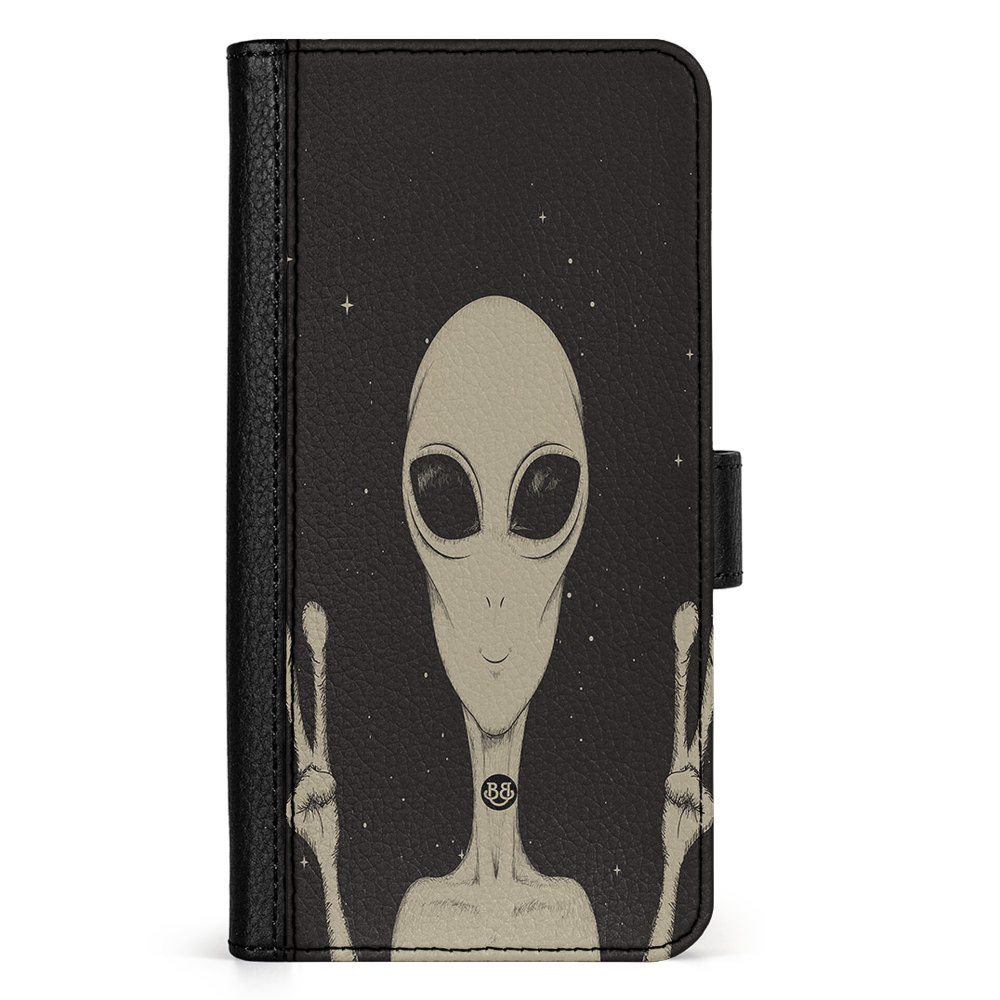 Samsung Galaxy A55 Wallet Case - Peace Alien