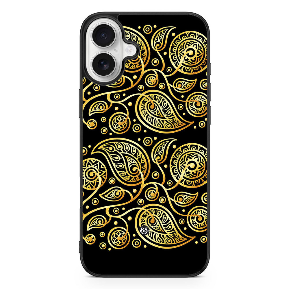 iPhone 16 Plus Case - Gold Flowers