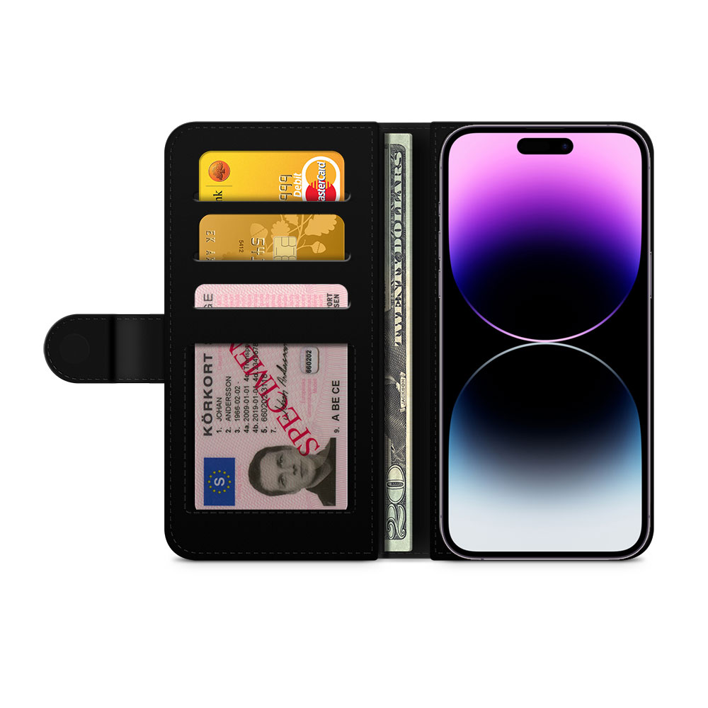 iPhone 14 Pro Max Wallet Case - Skull & Flowers - 2