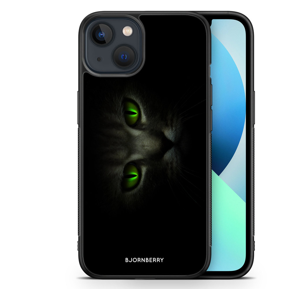 iPhone 13 Mini Case - Green Cat Eyes