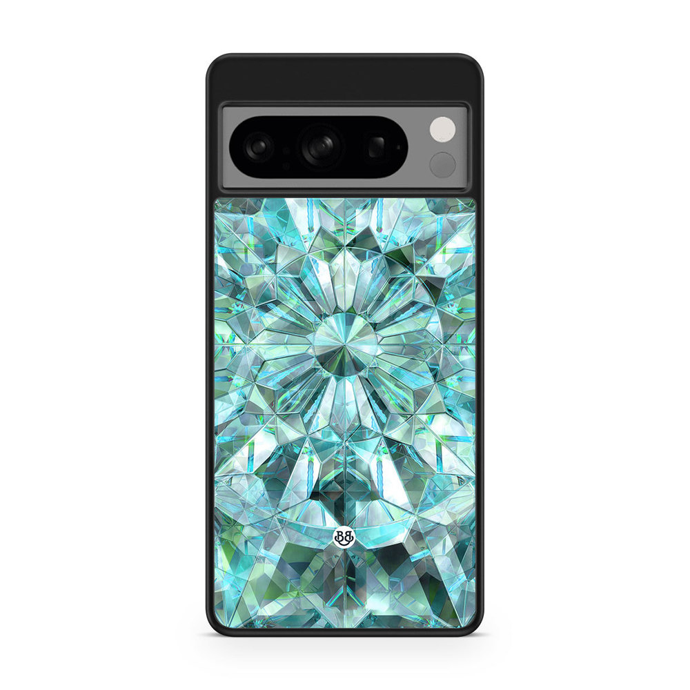 Google Pixel 8 Pro Case - Green Crystals
