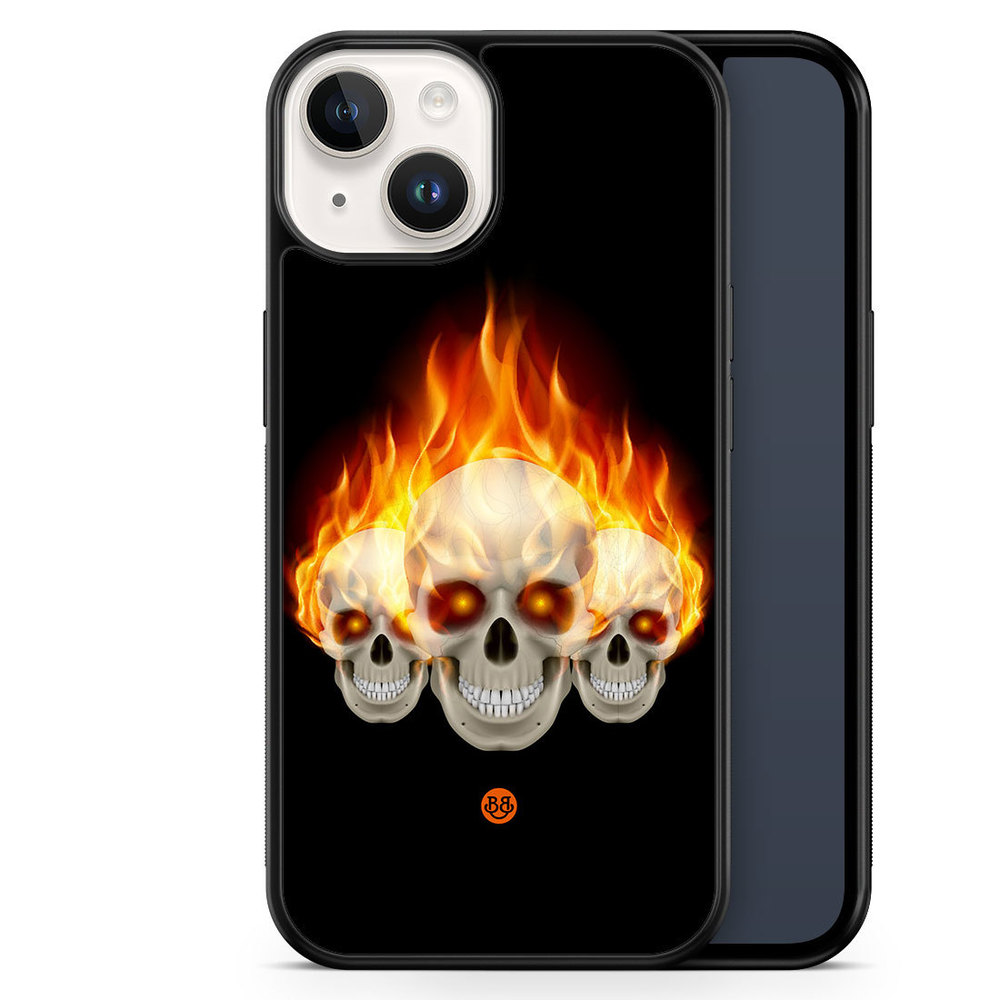 iPhone 14 Case - Flames Skulls