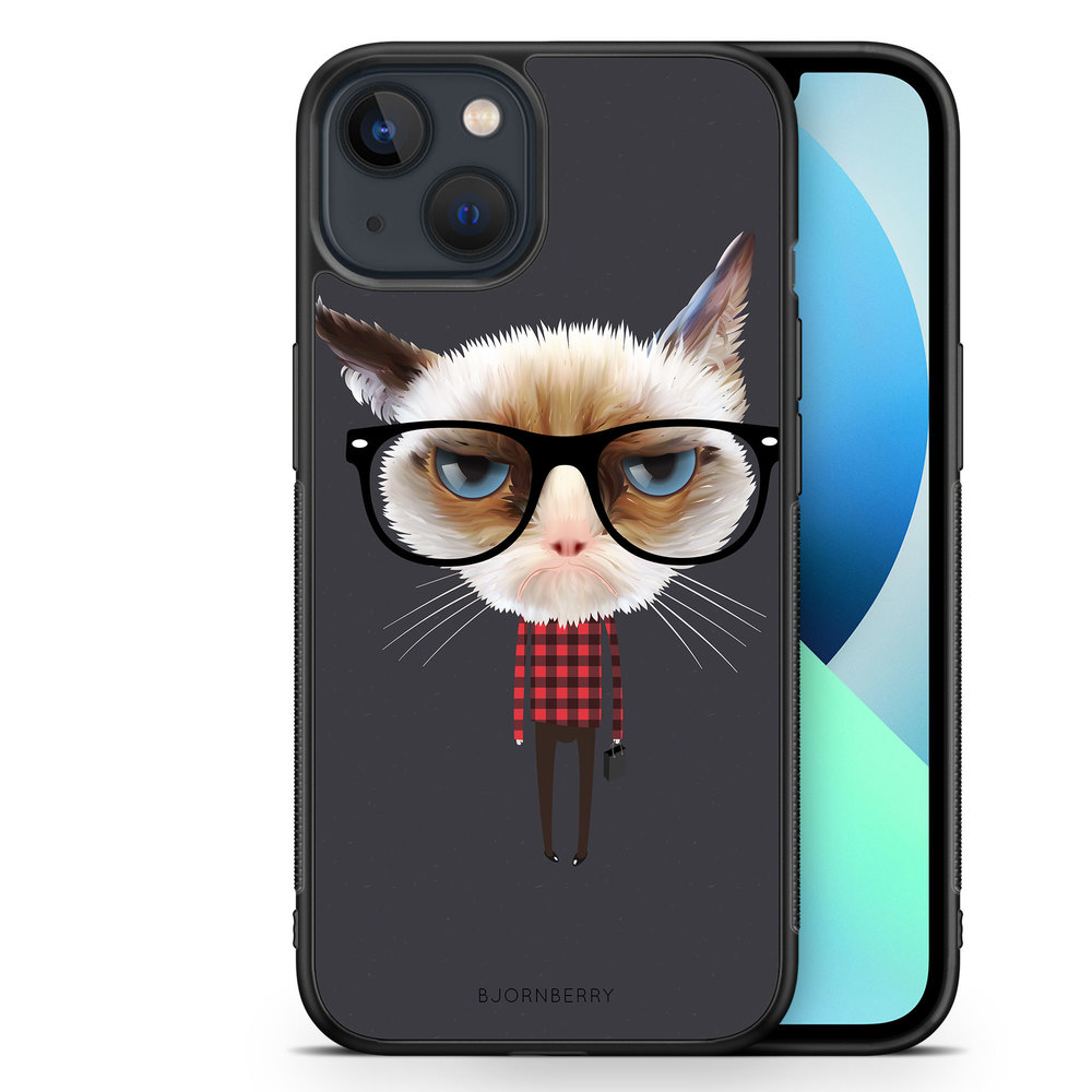 iPhone 13 Mini Case - Hipster Cat