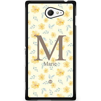Sony Xperia M2 Aqua Skal Custom - AWAKEN - Golden Bloom