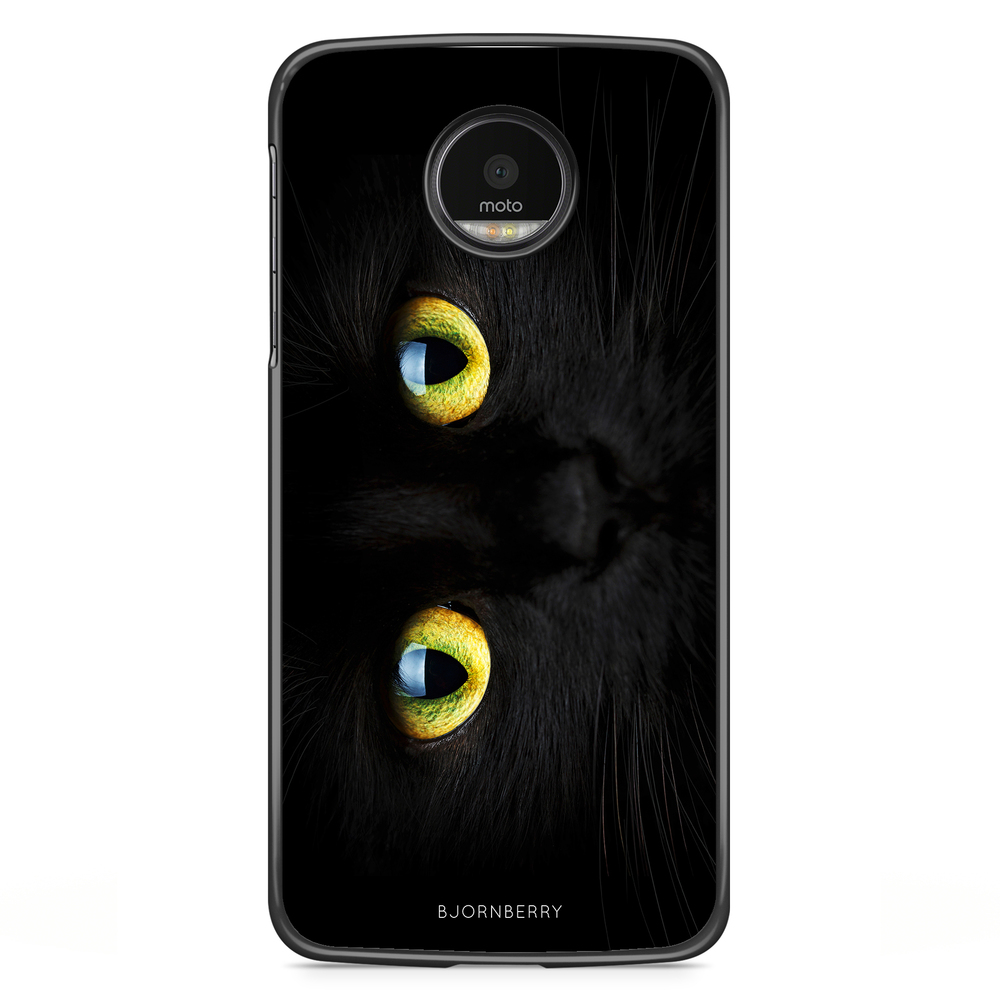 Motorola Moto G5S Plus Case - Black Cat Close Up