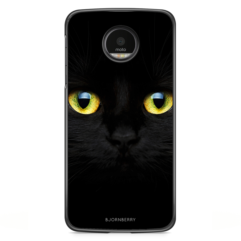 Motorola Moto G5S Plus Case - Black Cat Close Up
