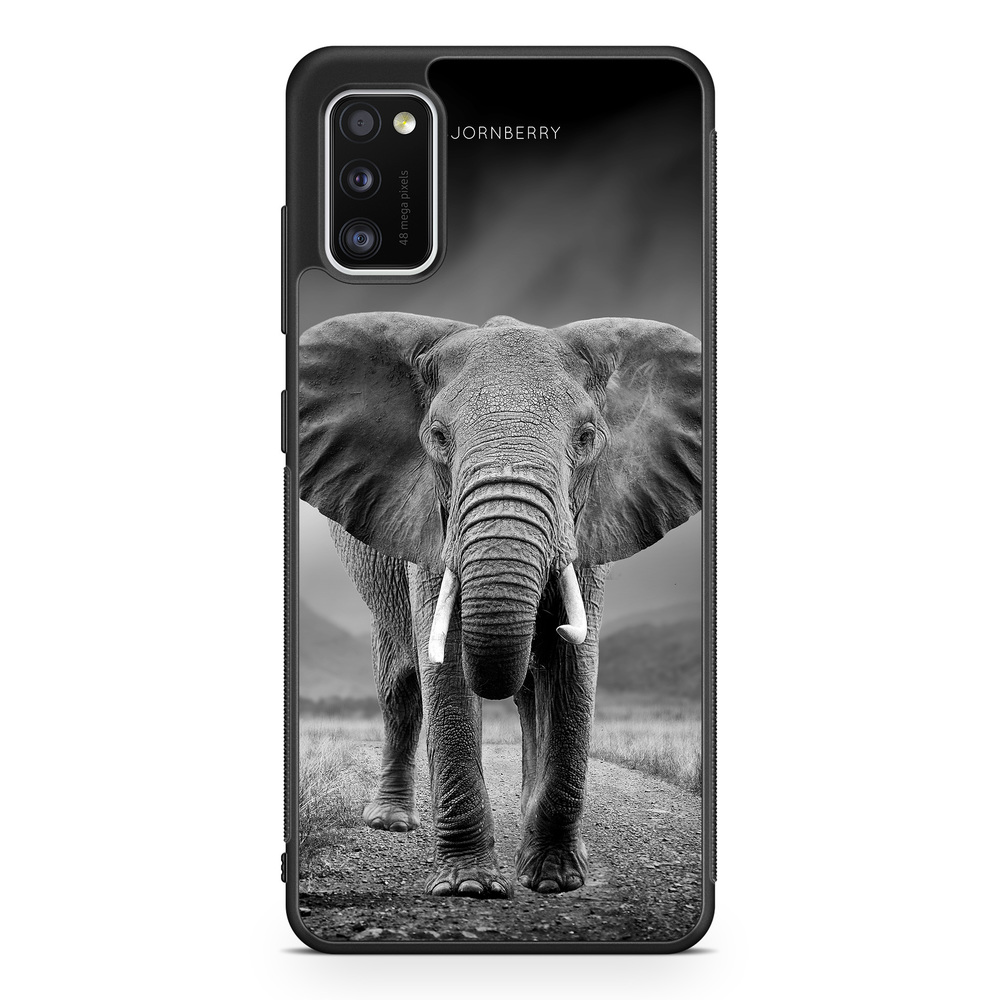 Samsung Galaxy A41 Case - Black/White Elephant