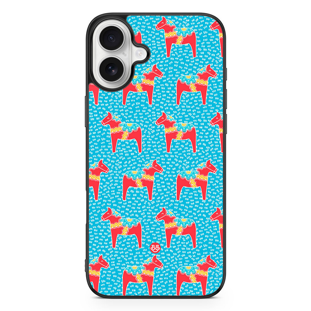 iPhone 16 Plus Case - Dala horse Pattern