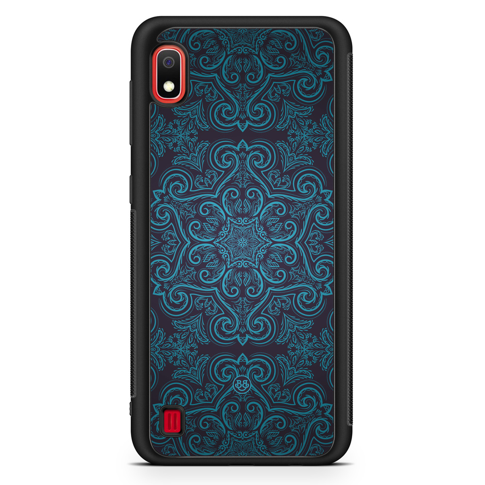 Samsung Galaxy A10 Case - Blue Retro Pattern