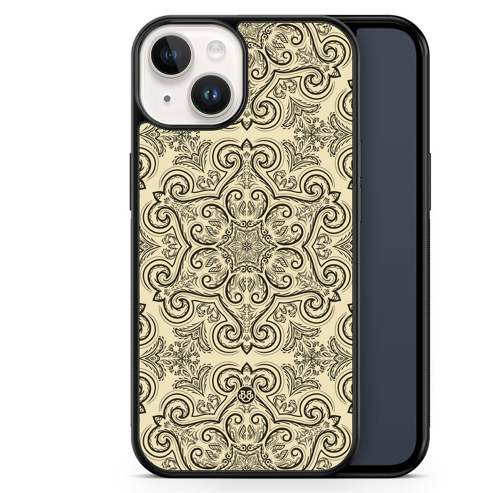 iPhone 14 Case - Beige Retro Pattern