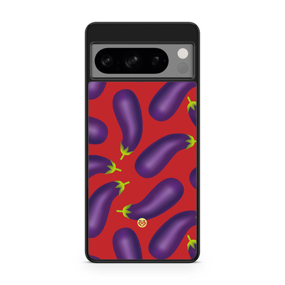 Google Pixel 8 Pro Case - Eggplant Pattern