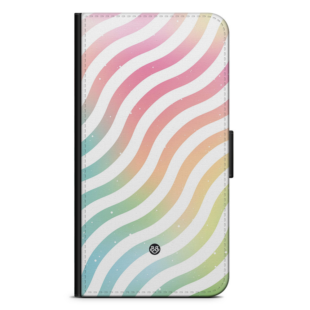 Sony Xperia 1 IV Wallet Case - Wavy Rainbow