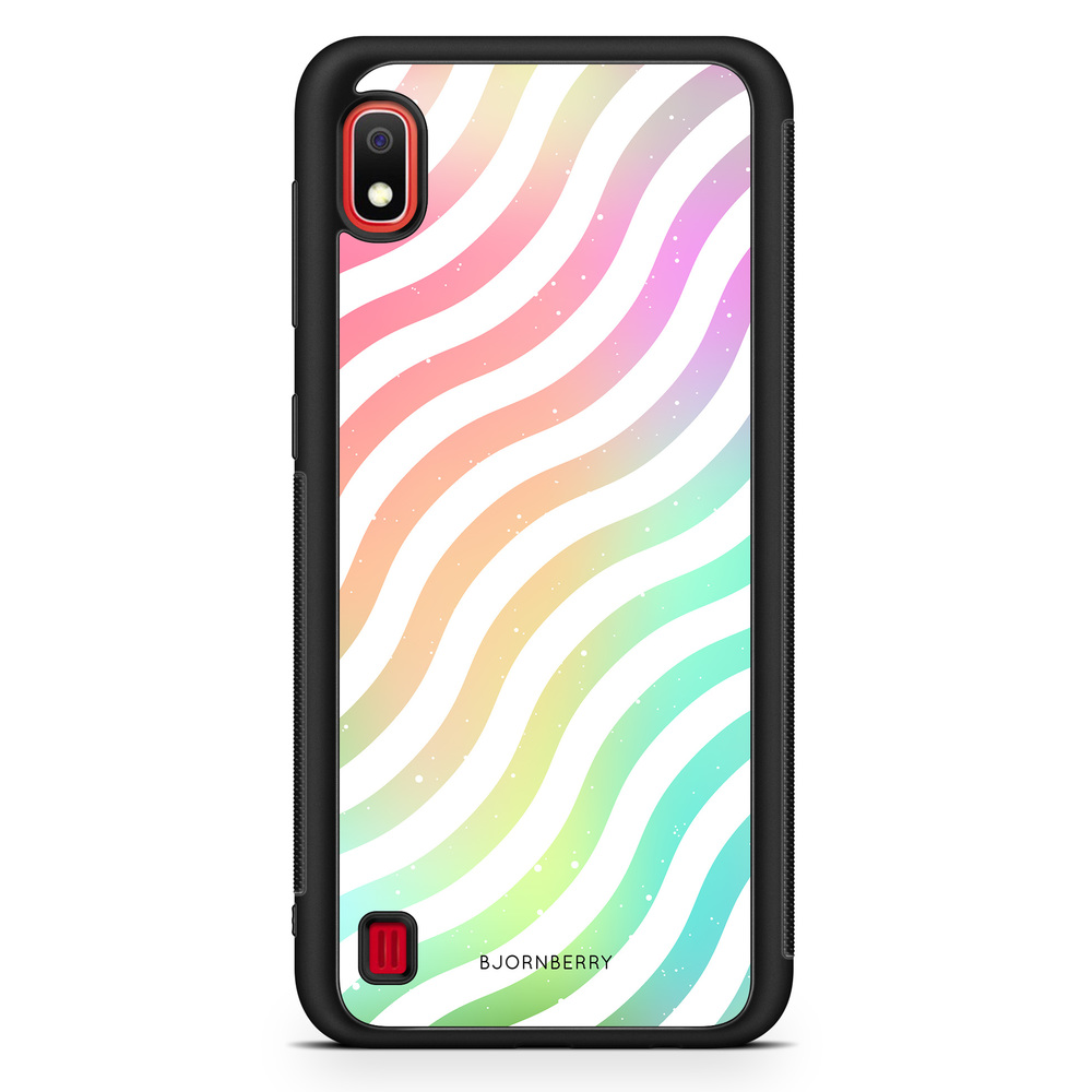 Samsung Galaxy A10 Case - Wavy Rainbow