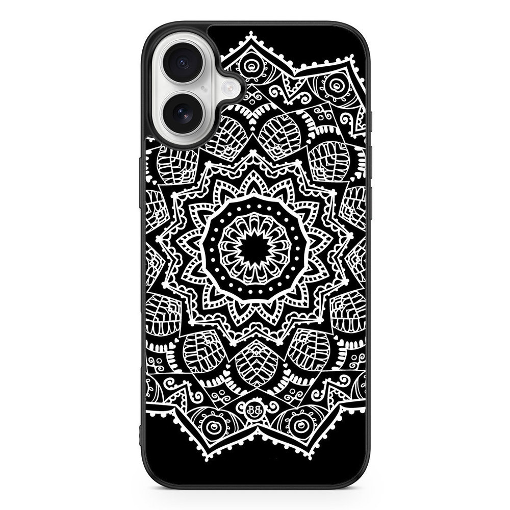 iPhone 16 Plus Case - White Mandala