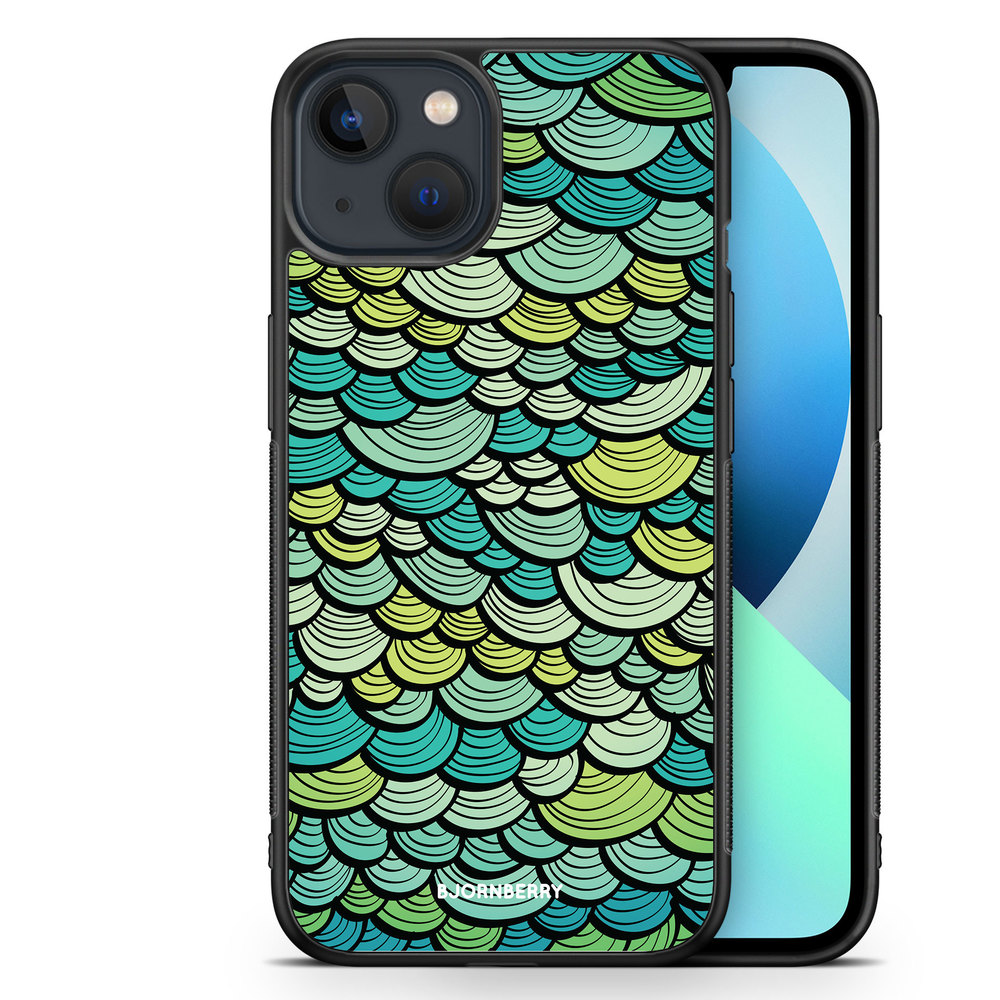 iPhone 13 Mini Case - Green Mermaid Scales