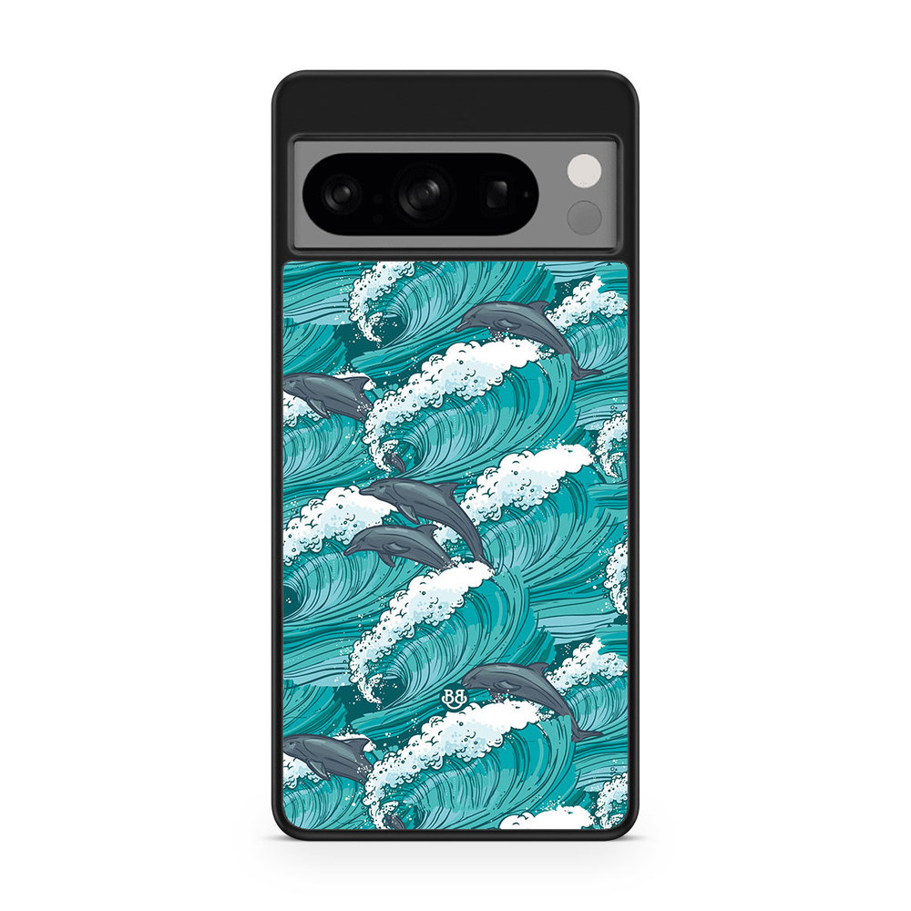 Google Pixel 8 Pro Case - Waves and Dolphins