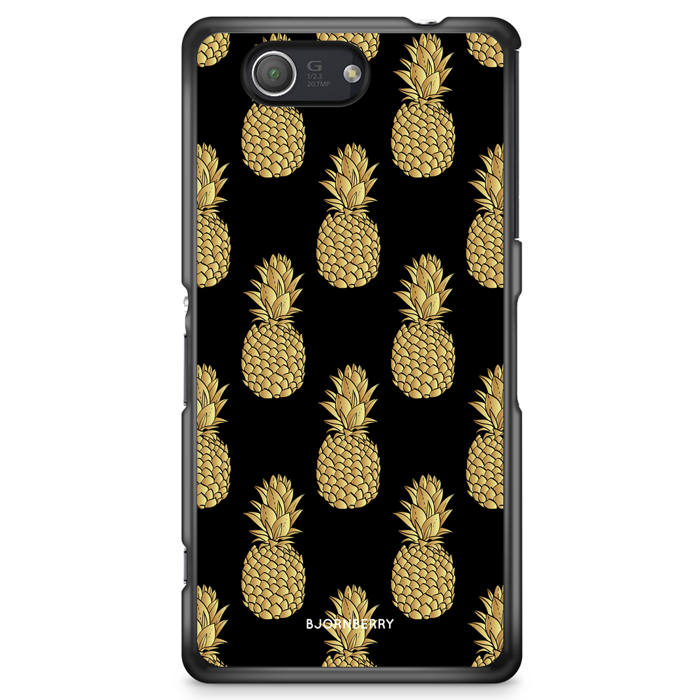 Sony Xperia Z3 Compact Case - Gold Pineapples