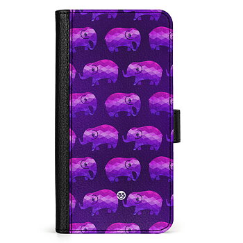 Google Pixel 7a Wallet Case - Purple Elephants