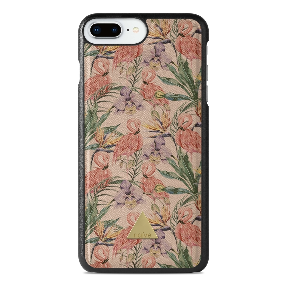 Naive iPhone 8 Plus Case - Flamingos & Flowers