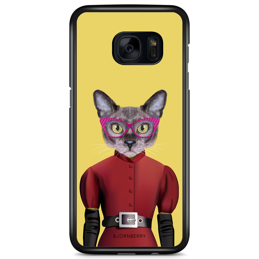 Samsung Galaxy S7 Case - Hipster Cat