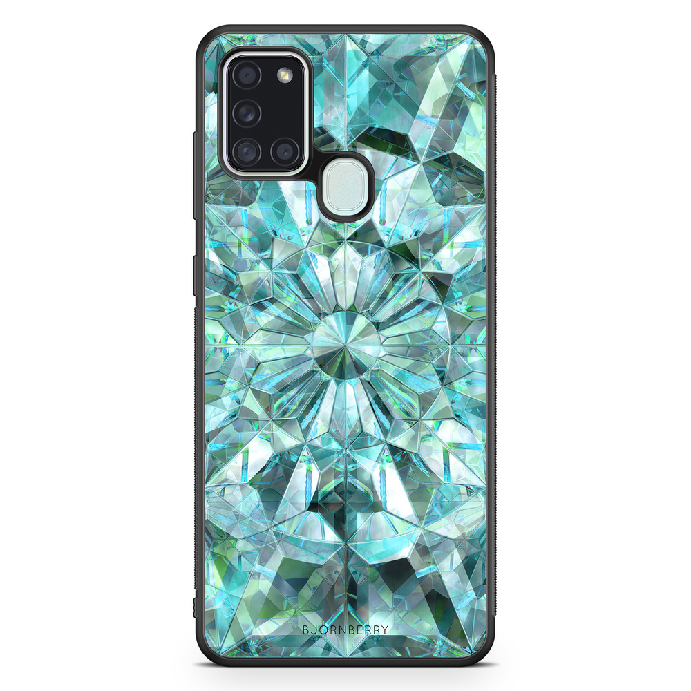 Samsung Galaxy A21s Case - Green Crystals