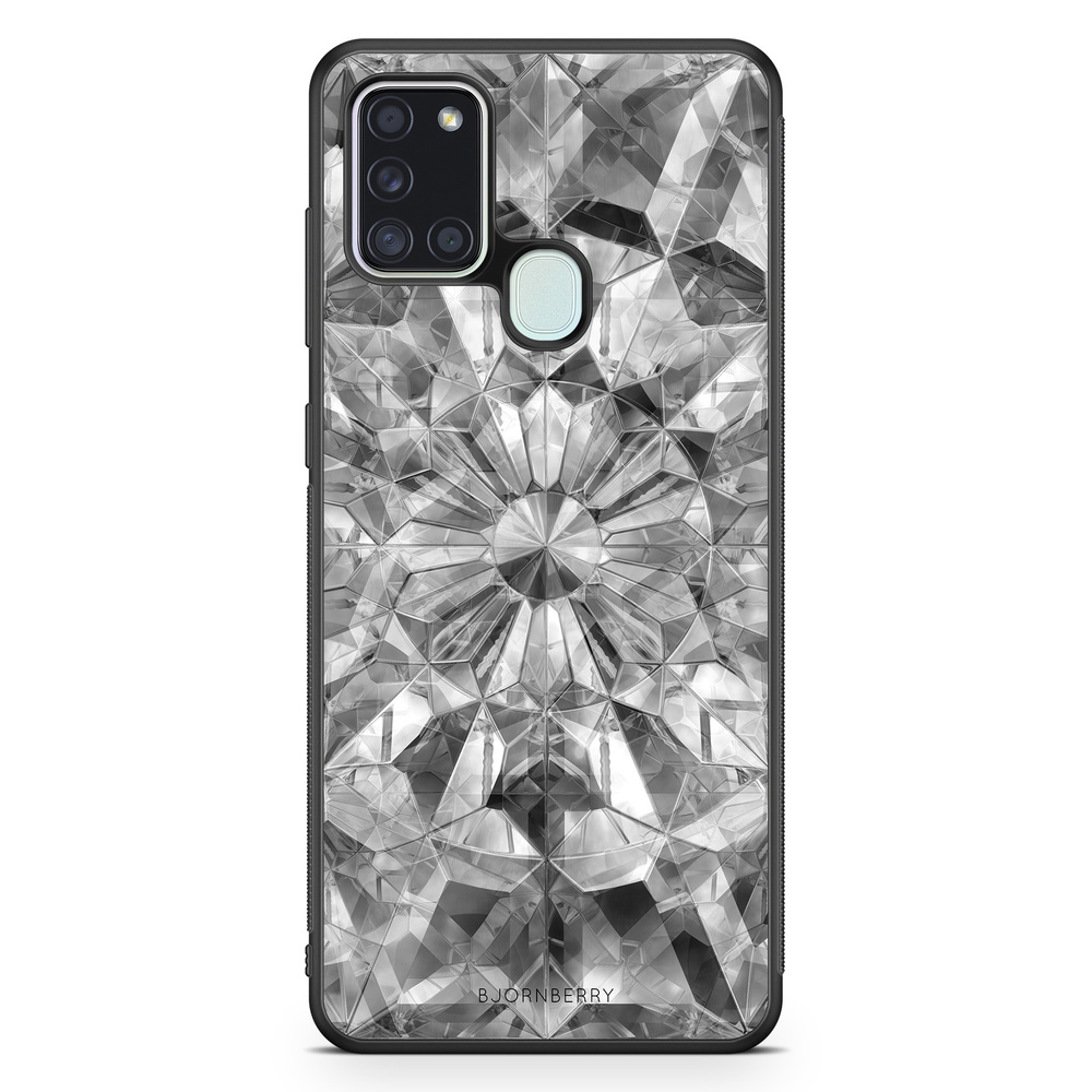 Samsung Galaxy A21s Case - Grey Crystals