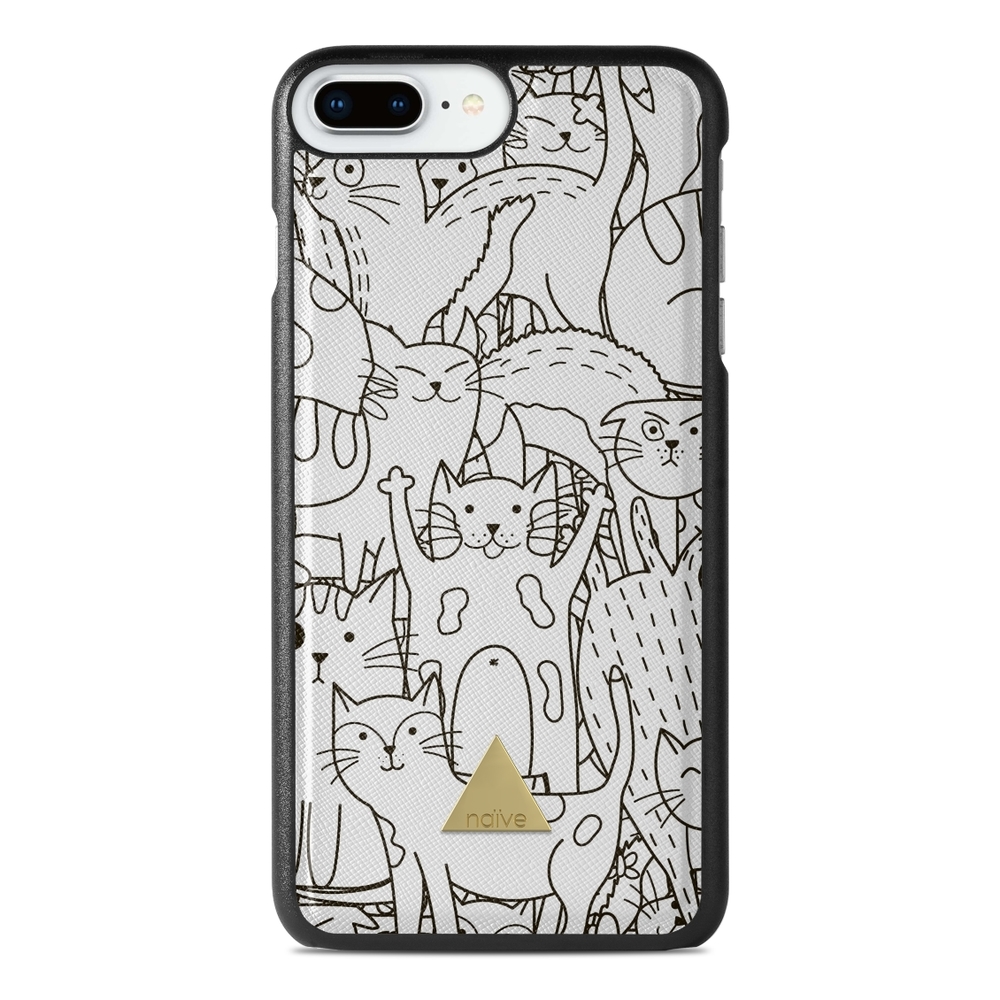 Naive iPhone 8 Plus Case - Cat Doodles