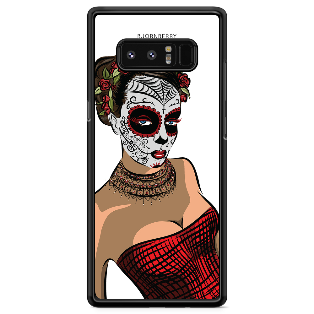 Samsung Galaxy Note 8 Case - Skull Mask Flowers
