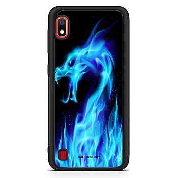 Samsung Galaxy A10 Skal - Blå Flames Dragon