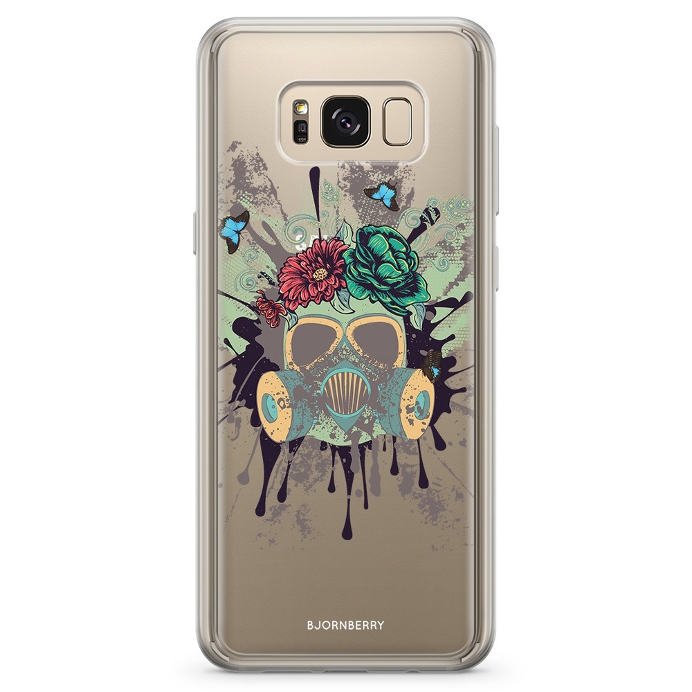 Samsung Galaxy S8 Fashion Case - Gas Mask Flowers