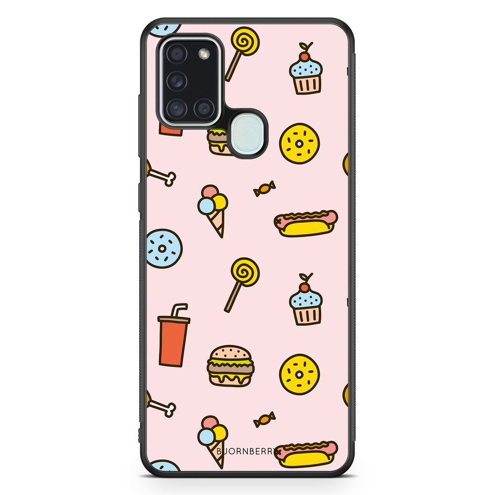 Samsung Galaxy A21s Case - Junk Food Pattern