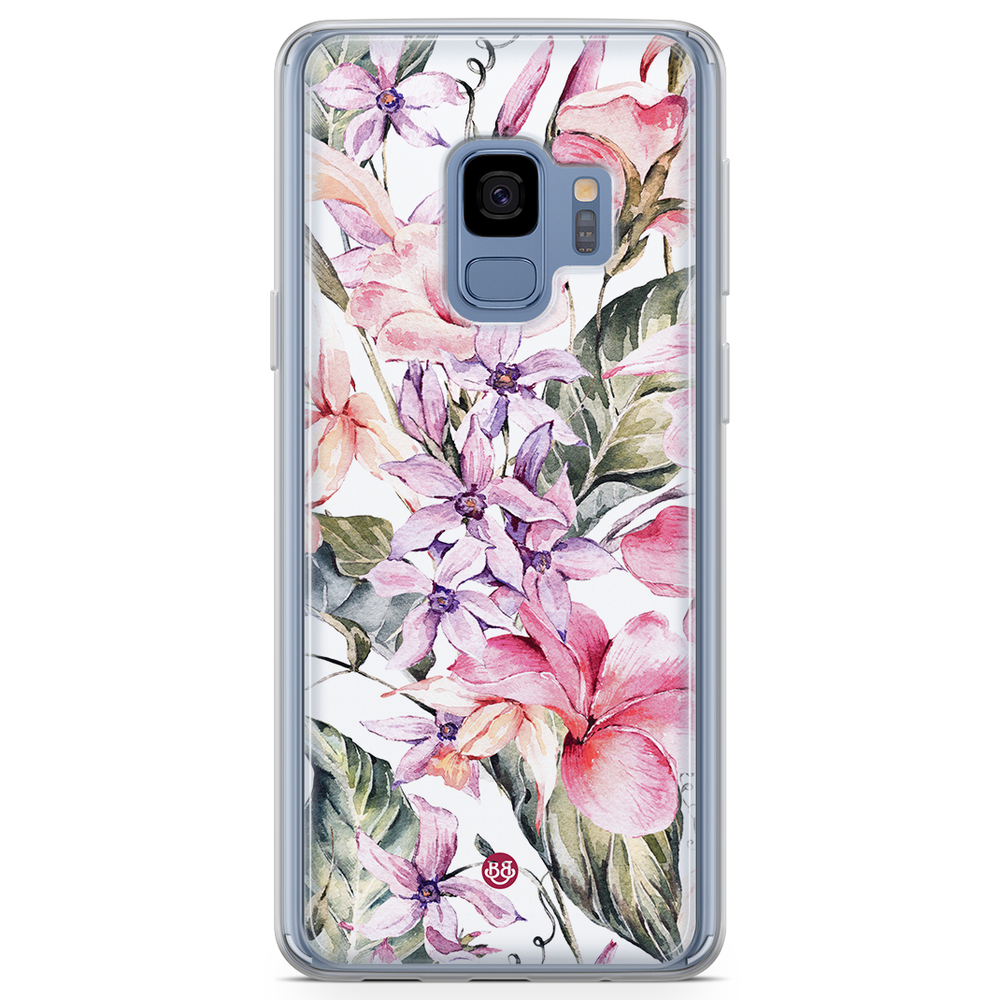 Samsung Galaxy S9 Fashion Skal - Vattenfärg Blommor