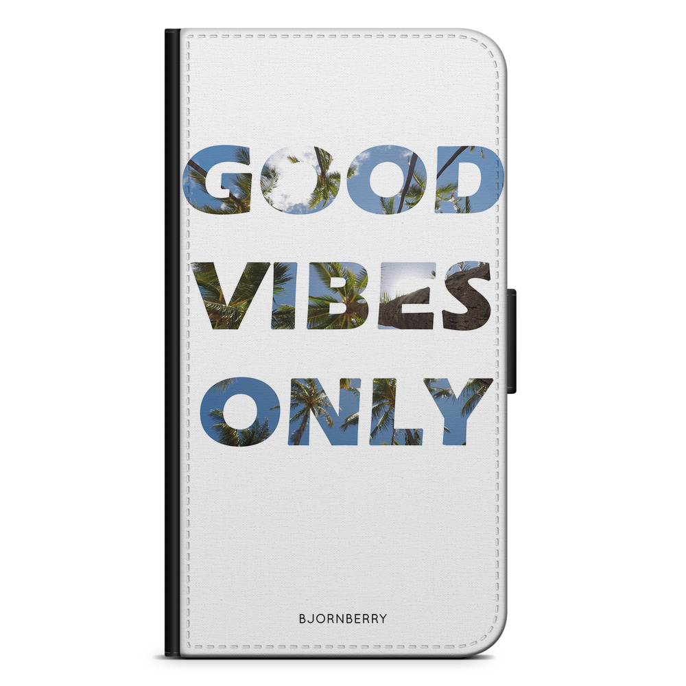 Samsung Galaxy A12 Plånboksfodral - Good Vibes Only | Mobilskal & Mobilfodral BJORNBERRY
