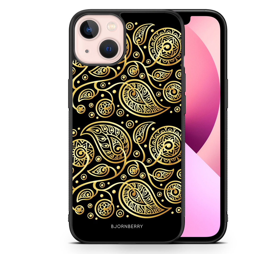 iPhone 13 Case - Gold Flowers
