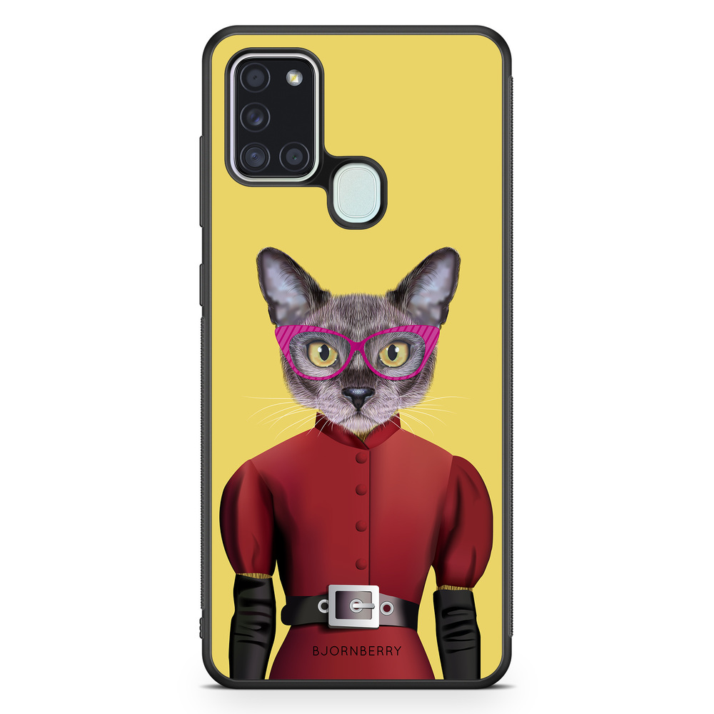 Samsung Galaxy A21s Case - Hipster Cat