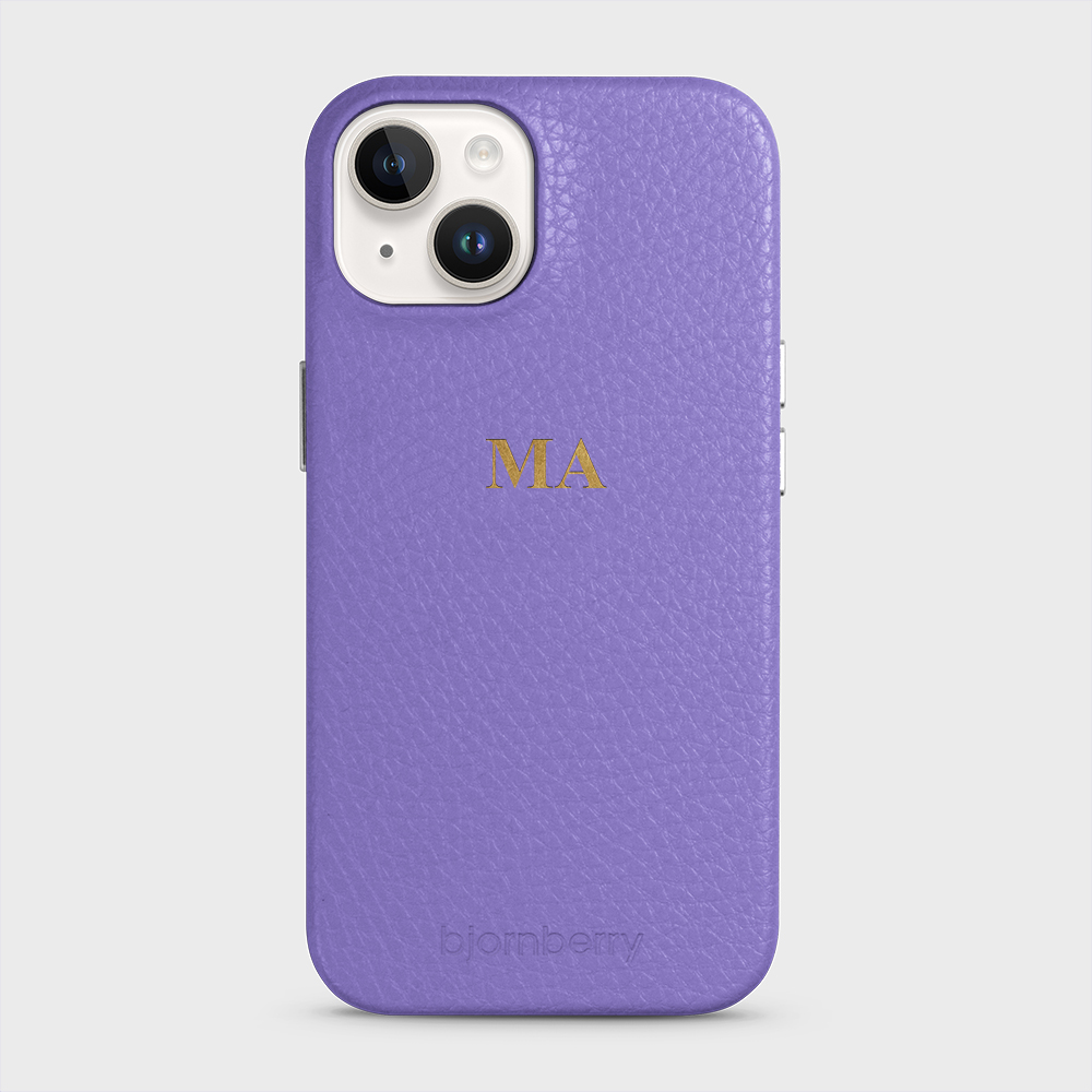 iPhone 15 Personalized Leather Case - Monogram