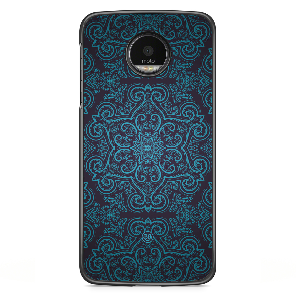 Motorola Moto G5S Plus Case - Blue Retro Pattern