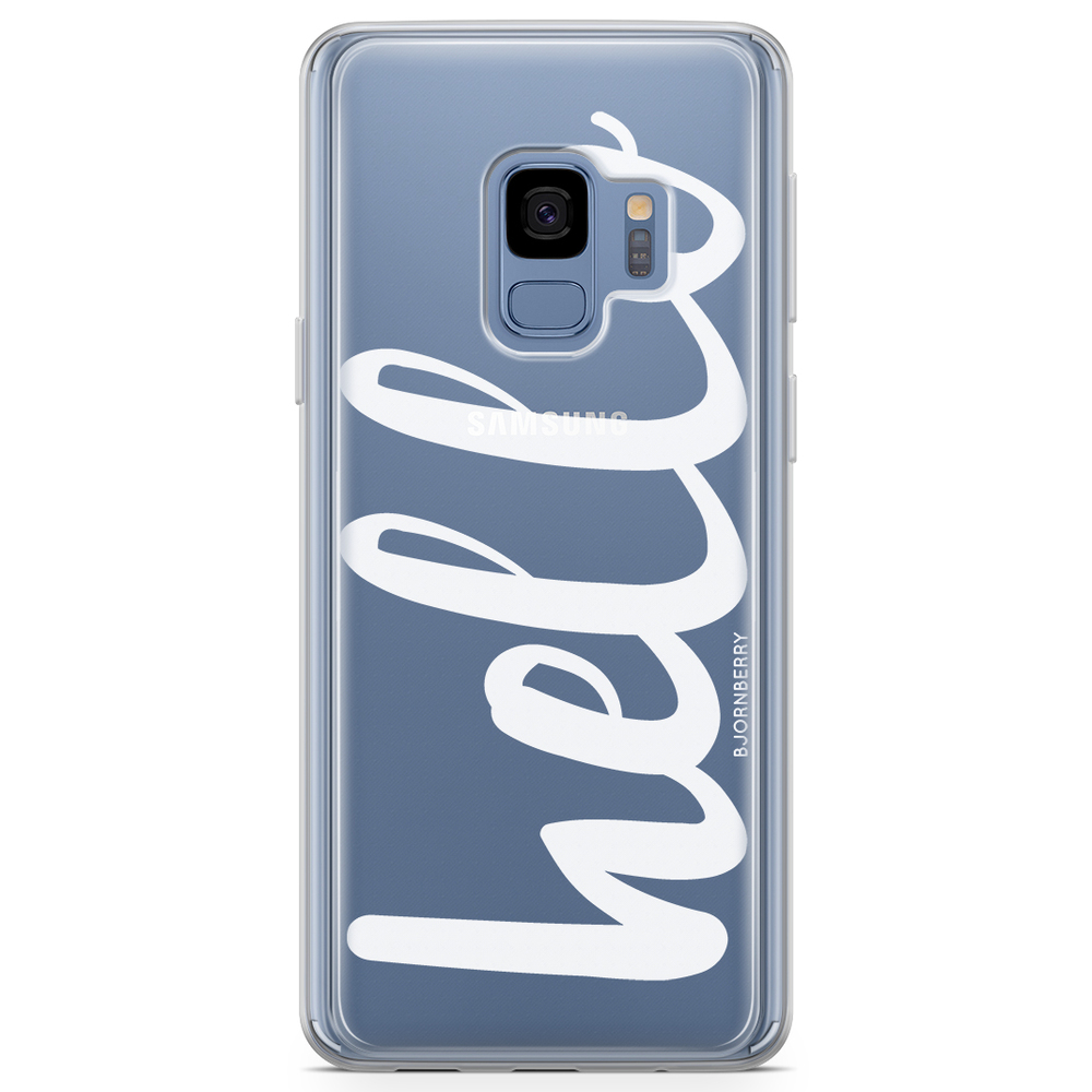 Samsung Galaxy S9 Fashion Case - Hello White