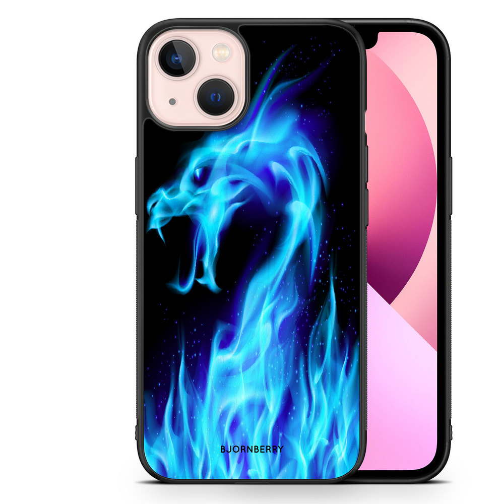 iPhone 13 Case - Blue Flames Dragon