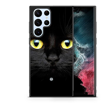 Samsung Galaxy S22 Ultra 5G Case - Black Cat Closeup