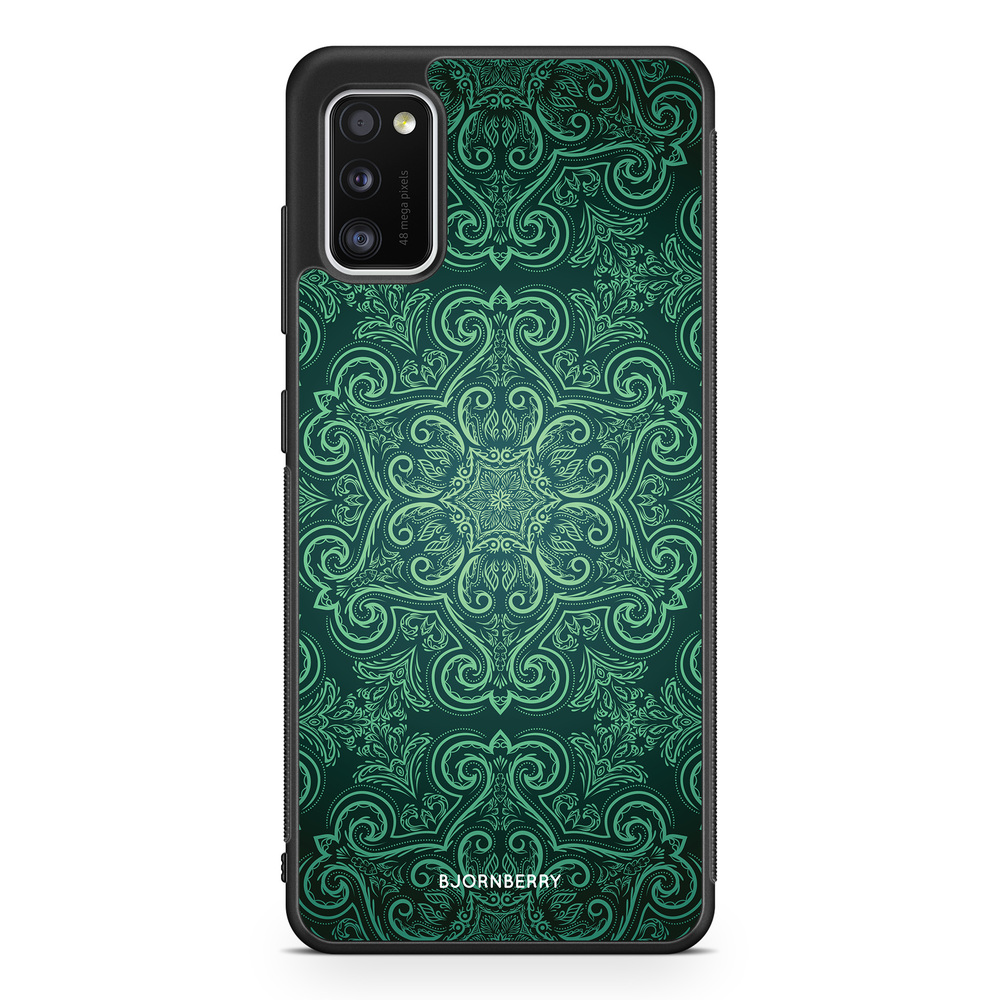 Samsung Galaxy A41 Case - Green Retro Pattern