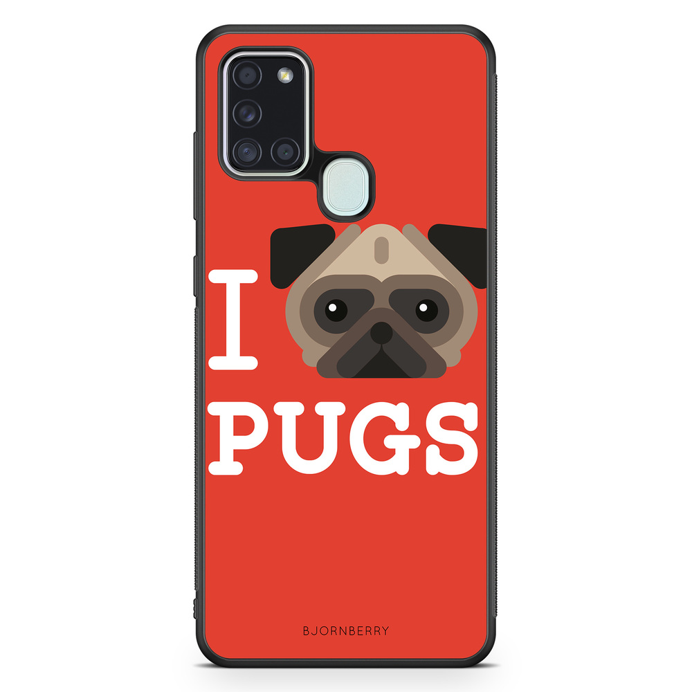 Samsung Galaxy A21s Case - I Love Pugs